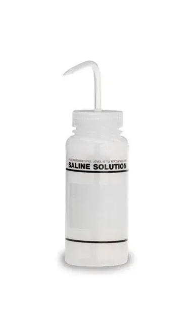 Market Lab - 0617 - Safety Wash Bottle Saline Label LDPE 500 mL (16 oz.)