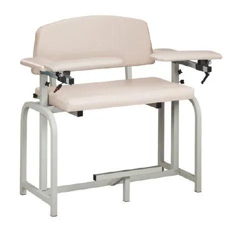 Clinton Industries - Lab X Series Bariatric Extra Tall - 66099-3WG - Blood Drawing Chair Lab X Series Bariatric Extra Tall Padded Flip Up Arm Warm Gray
