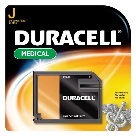 Duracell - 7K67BPK - Alkaline Battery Duracell J Cell 6v Disposable 1 Pack