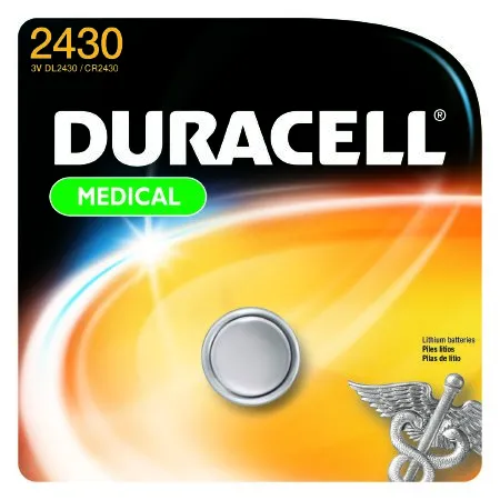 Duracell - DL2430BPK - Lithium Battery Duracell Cr2430 Coin Cell 3v Disposable 1 Pack