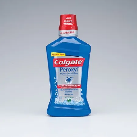 Colgate - 03500032029 - Mouth Sore Rinse Colgate Peroxyl 16 Oz. Mild Mint Flavor