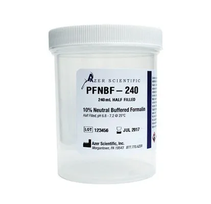 Azer Scientific - PFNBF-240 - Prefilled Formalin Container 120 Ml Fill In 240 Ml (8 Oz.) Screw Cap Warning Label Nonsterile