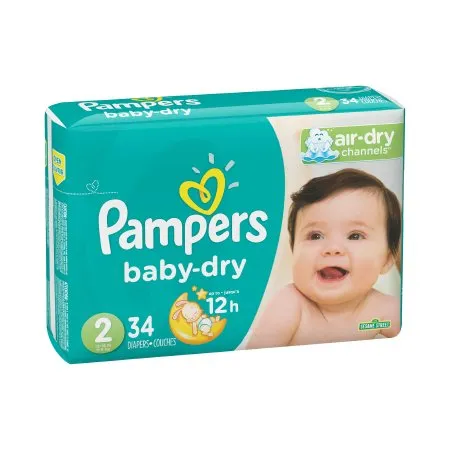 The Palm Tree Group - 97073 - Pampers Baby Dry Unisex Baby Diaper Pampers Baby Dry Size 2 Disposable Heavy Absorbency