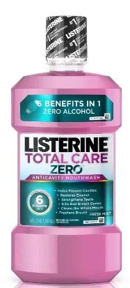 J&J - ListerineTotal Care Zero - 312547306706 - Mouthwash ListerineTotal Care Zero 16.9 oz. Fresh Mint Flavor