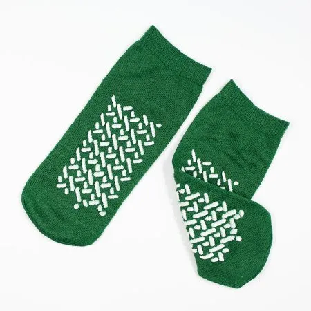 Dynarex - 2191 - Fall Management Slipper Socks Medium Green Above the Ankle