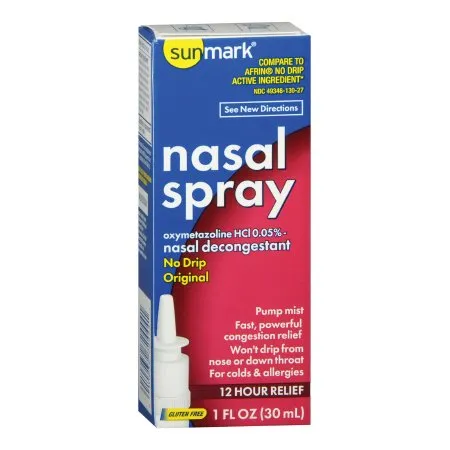 McKesson - sunmark - 49348013027 - Sinus Relief sunmark 0.05% Strength Nasal Spray 1 oz.