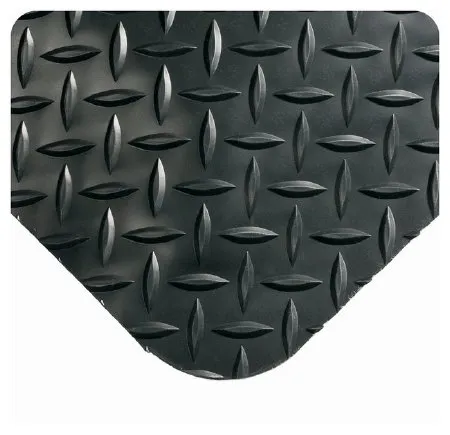 Fisher Scientific - Diamond-Plate SpongeCote - 17986126 - Anti-fatigue Floor Mat Diamond-plate Spongecote 3 X 5 Foot Black Pvc / Nitrile Infused Sponge