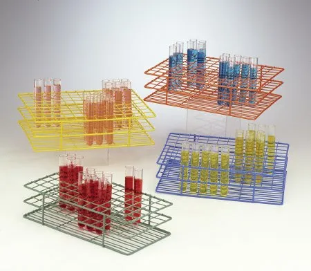 Bel-Art Products - Poxygrid - 18753-0001 - Test Tube Rack Poxygrid 108 Place 10 To 13 Mm Tube Size Blue 64 X 164 X 205 Mm