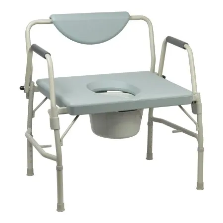 McKesson - 146-11135-1 - Commode Chair McKesson Drop Arms Steel Frame Padded Backrest 23-1/4 Inch Seat Width 1 000 lbs. Weight Capacity