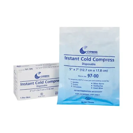 McKesson - Cypress - 97-00 -  Instant Cold Pack  General Purpose Small 5 X 7 Inch Plastic / Ammonium Nitrate / Water Disposable