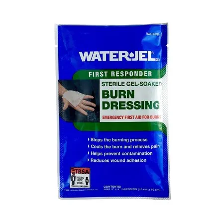 Safeguard US Operating - B0404-60.00.000 - Water Jel First Responder Hydrogel Burn Dressing Water Jel First Responder Sheet 4 X 4 Inch Square Sterile