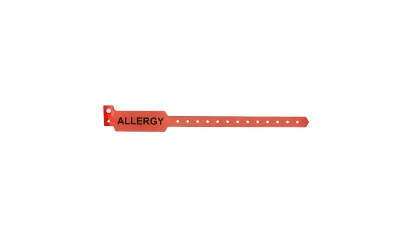 Typenex Medical - 1ALERT01 - Identification Wristband Typenex Alert Band Permanent Snap Allergy