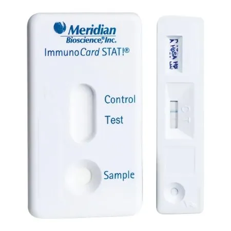 Meridian - Immunocard STAT! - 782030 - Respiratory Test Kit Immunocard STAT! Infectious Disease Immunoassay Influenza A + B Nasal Swab / Nasopharyngeal Swab / Nasopharyngeal Wash / Nasopharyngeal Aspirate Sample 32 Tests CLIA Waived for Nasal Swabs  Nasop