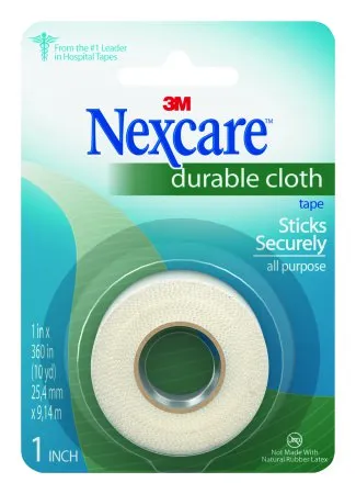3M - 791-1PK - Nexcare Durable Cloth Medical Tape Nexcare Durable Cloth White 1 Inch X 10 Yard Silk Like Cloth NonSterile