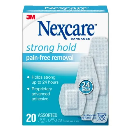 3M - Nexcare Sensitive Skin - SSB-20A -  Adhesive Strip  7/8 X 1 1/4 Inch / 1 1/8 X 3 Inch / 15/16 X 1 1/8 Inch Silicone Rectangle White Sterile
