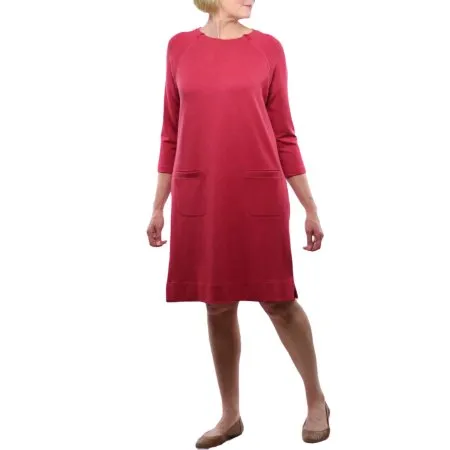 Narrative Apparel - WDBDZ0223 - Dress 3/4 Raglan Sleeve Tomato Heather Small