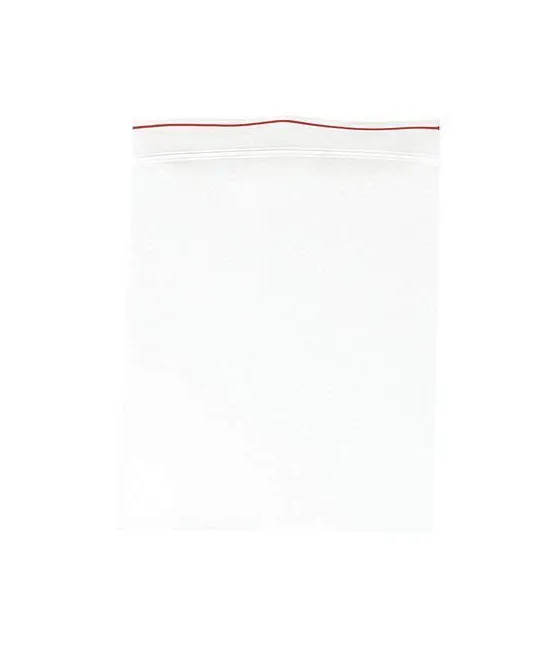 Minigrip - Red Line - MGRL4P1013 - Reclosable Bag Red Line 10 X 13 Inch Plastic Clear Zipper Closure