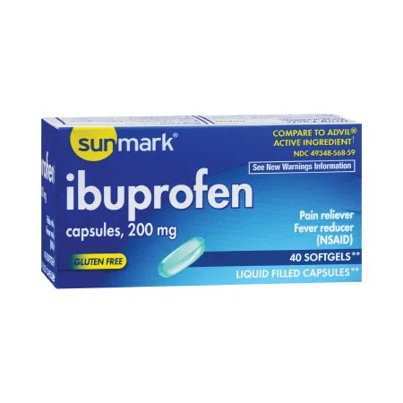 McKesson - McKesson Brand - 70677004601 - Pain Relief McKesson Brand 200 mg Strength Ibuprofen Capsule 40 per Bottle