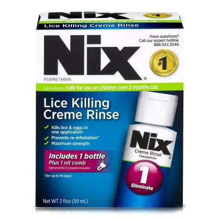 Medtech Laboratories - Nix - 63736002403 - Lice Treatment Kit Nix 2 oz. Flip Top Bottle Scented
