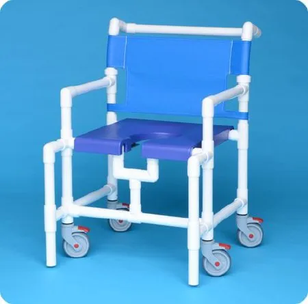 IPU - SC8200OS - Shower Chair ipu Fixed Arms PVC Frame Mesh Backrest 28 Inch Seat Width 450 lbs. Weight Capacity