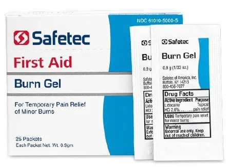 Safetec - 50006 - Burn Gel -9g Pouch 25 pch-bx 36 bx-cs -Not Available for Sale into Canada-