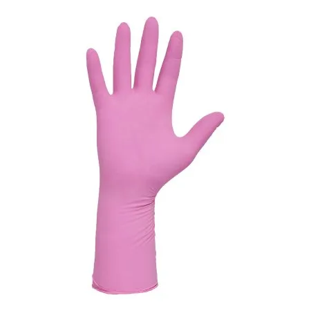 O&M Halyard - PINK UNDERGUARD - 47453 - Exam Glove PINK UNDERGUARD Small NonSterile Nitrile Extended Cuff Length Textured Fingertips Pink Chemo Tested