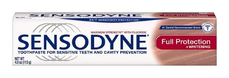 Glaxo Consumer Products - 31015808375 - Sensodyne Full Protection Plus Whitening Toothpaste Sensodyne Full Protection Plus Whitening 4 oz. Tube