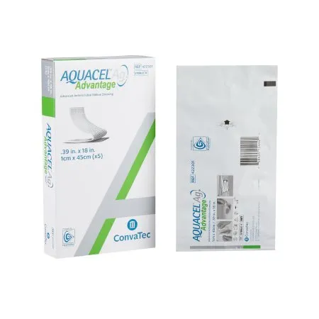 Convatec - 422301 - Aquacel AG Advantage Silver Hydrofiber Dressing Aquacel Ag Advantage 0.39 X 18 Inch Ribbon Sterile