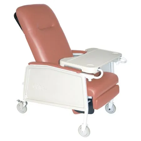 McKesson - 146-D574-R - 3-Position Recliner McKesson Rosewood Vinyl Four 5 Inch Casters With 2 Locks