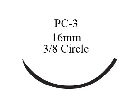 J & J Healthcare Systems - Prolene - 8635G - Nonabsorbable Suture With Needle Prolene Polypropylene Pc-3 3/8 Circle Precision Conventional Cutting Needle Size 5 - 0 Monofilament