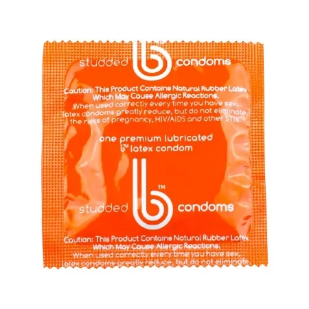 B Holding Group - Studded b - 01-01-006 - Condom Studded b One Size Fits Most 1 000 per Case