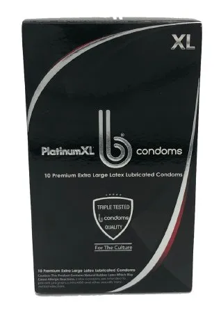 B Holding Group - Platinum XL b - 850281004248 - Condom Platinum XL b Lubricated Large
