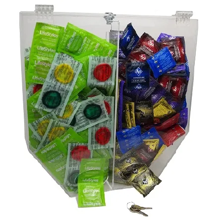 Total Access Group - Condom Pro - VD-2-D-1404 - Condom Dispenser Condom Pro Clear Polycarbonate 200 Units