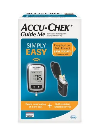 Roche Diabetes Care - Accu-Chek - 08499896001 - Roche Accu Chek Blood Glucose Meter Accu Chek 5 Second Results No Coding Required