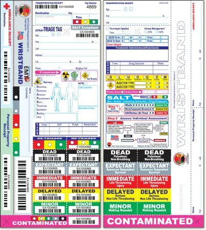 Disaster Management Systems - All Risk - DMS-05739 - Triage Tag All Risk For Emergency Sites Multicolored 50 Per Pack