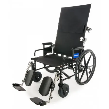 Graham-Field - Regency 450 - 450242030R - Bariatric Reclining Wheelchair Regency 450 Desk Length Arm Swing-Away Elevating Legrest Black Upholstery 24 Inch Seat Width Adult 450 lbs. Weight Capacity