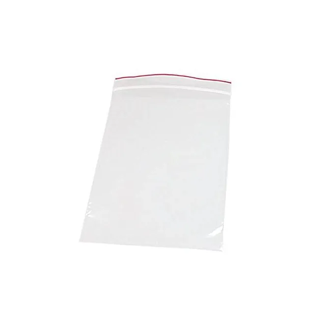 Minigrip - Red Line - MGRL6P0608 - Reclosable Bag Red Line 6 X 8 Inch Plastic Clear Zipper Closure