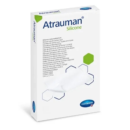 Hartmann-Conco - 499562 - Atrauman Non Adherent Wound Contact Layer with Silicone on both side, 3" x 4", 7.5cm x 10cm.