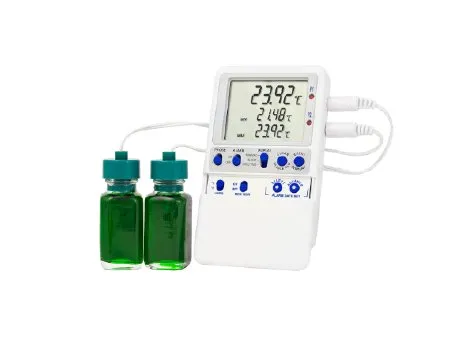 Horizon - Norlake Scientific - NS-DDL2-18 - Refrigerator / Freezer Temperature Data Logger with Alarm Norlake Scientific Fahrenheit / Celsius -58° to +140°F (-50° to +60°C) 2 Bottle Probes Battery Operated