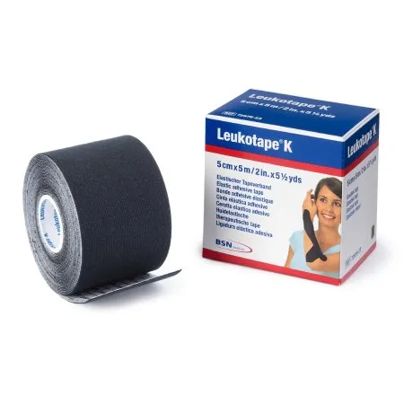 BSN Medical - From: 7297812 To: 7297823 - Leukotape K Orthopedic Corrective Tape Leukotape K Black 2 Inch X 5 1/2 Yard Cotton / Polyacrylate NonSterile