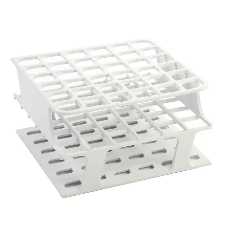 Heathrow Scientific - OneRack - HS27502A - Half Size Test Tube Rack Onerack 36 Place 5 To 10 Ml Tube Size White 70 X 127 X 127 Mm