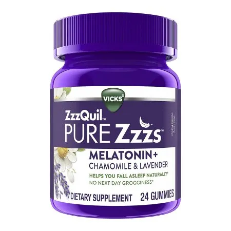 Procter & Gamble - ZzzQuil PURE Zzzs - 32390003936 - Sleep Aid ZzzQuil PURE Zzzs 24 per Bottle Gummy