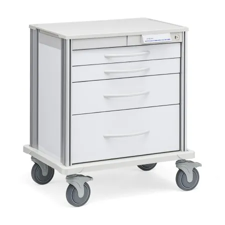 Solaire Medical - Pace Series - SP21W4 - Multifunctional Supply Cart Pace Series Aluminum Case White