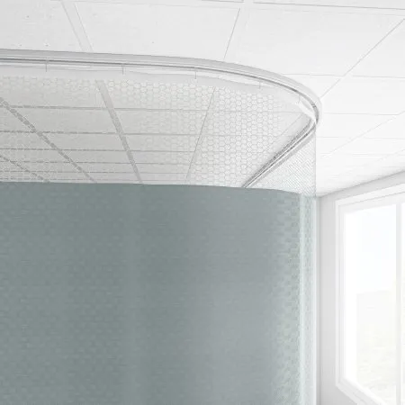 Imperial Fastener - 80x144summin - Cubicle Curtain 20 Inch Mesh 144 Inch Width 80 Inch Length