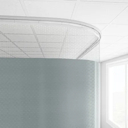 Imperial Fastener - 104x144summin - Cubicle Curtain 20 Inch Mesh 144 Inch Width 104 Inch Length
