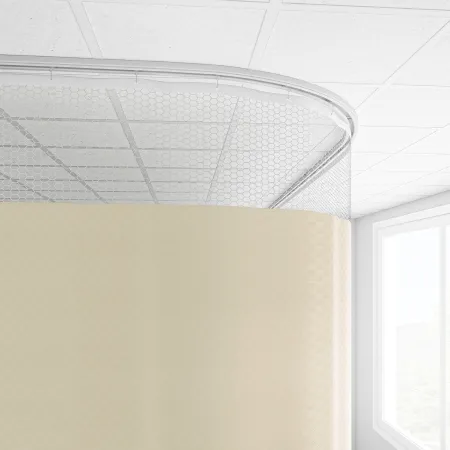 Imperial Fastener - 92x216sumoat - Cubicle Curtain 20 Inch Mesh 216 Inch Width 92 Inch Length
