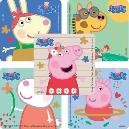 SmileMakers - ST1920R - Smilemakers 100 Per Roll Peppa Pig Sticker 2-1/2 Inch