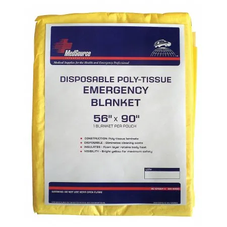 MedSource International - MS-B300 - Emergency Blanket Medsource 56 X 90 Inch Poly-tissue
