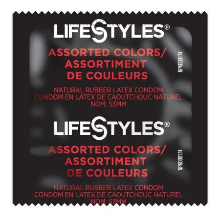 Sxwell USA - Lifestyles Assorted Colors - 310150 - Condom Lifestyles Assorted Colors Lubricated One Size Fits Most 1 008 per Case