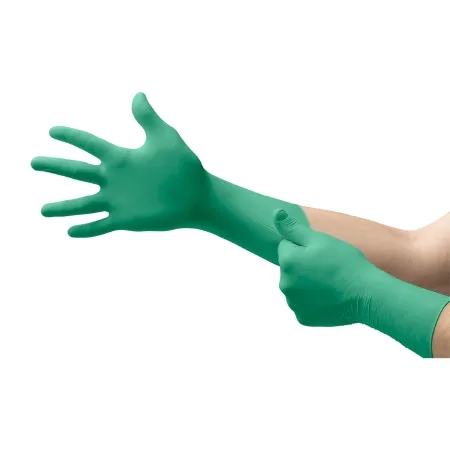 Microflex Medical - TouchNTuff 92-605 - 114098 - Chemical Protection Glove Touchntuff 92-605 Large Nitrile Green 12 Inch Beaded Cuff Nonsterile